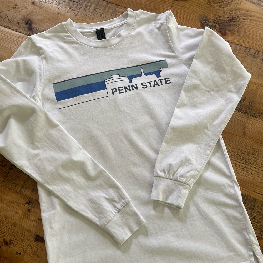 Penn State Retro Look White Long Sleeve Tee
